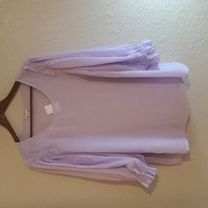 NWT Est. 1946 Lavender Ruffle Sleeve Blouse